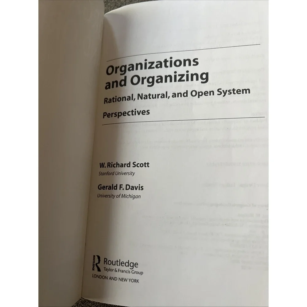 Routledge Organizations and Organizing Textbook Unisex OS Green Scott Davis